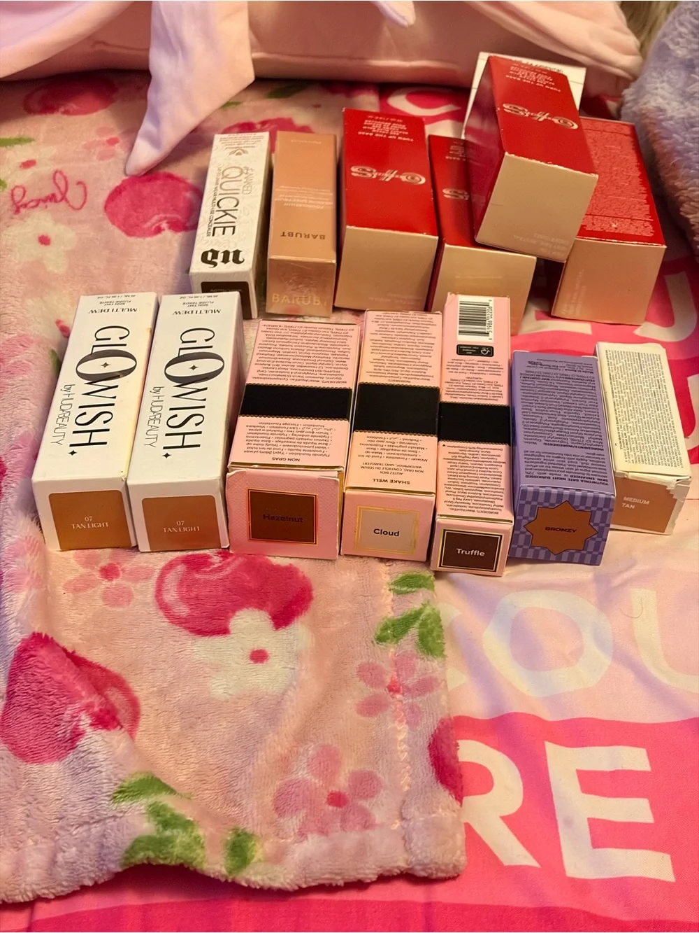 Assorted foundations and skin tint and bb cream